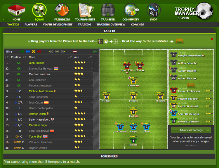 football manager game